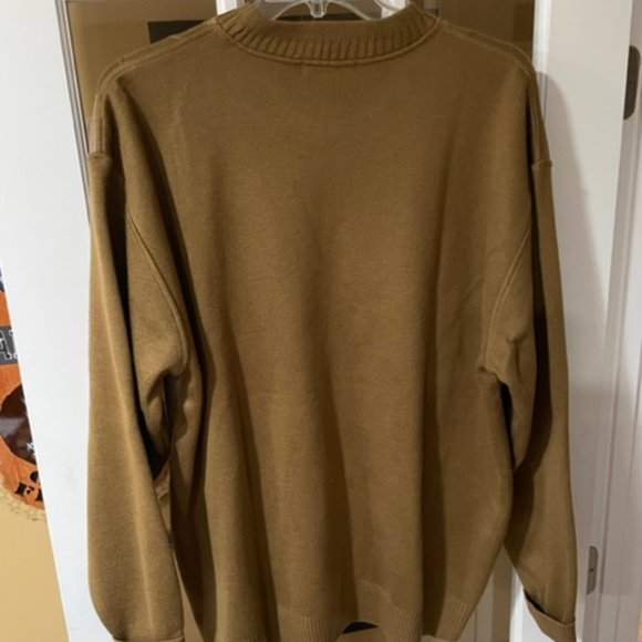 BAGAZIO Cashmere, Leather and Wool Pullover Sweater, XXL, Gold - Picture 2 of 2
